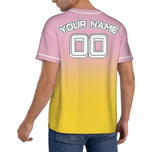 Camiseta de Béisbol Unisex Personalizada 100% Poliéster, Manga Corta, Transpirable, de Secado Rápido, Ropa Deportiva de Alta Calidad - Product Image 5