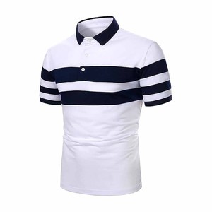 Stripe design short sleeve polo <b>shirts</b> custom color cotton polyester <b>collar</b> <b>t</b> <b>shirts</b> - Product Image 5