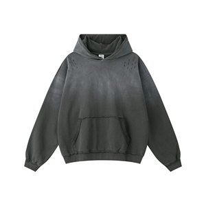 Men's Beige Hooded Sweatshirt Regular Fit Cotton Fleece Casual Pullover Front Pocket Winter Avant-Garde Crew Culture Comfortable - Product Image 3