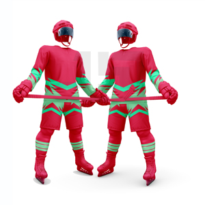 Tenue de hockey sur glace imprimée, maillot et short légers et résistants à la décoloration pour les performances d'équipe - Product Image 1