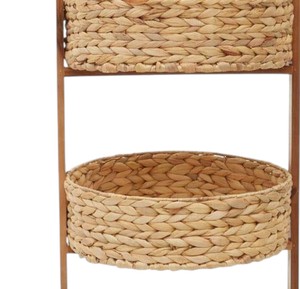 Estante Moderno Minimalista de Jacinto de Agua, Hecho a Mano con Material Natural, Estante de Almacenamiento Único con Detalles Redondos, Mueble para Sala de Estar - Product Image 4