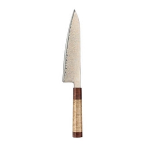 Premium <b>Copper</b> Damascus Pattern Outdoor Cooking Knife With Stabilized Wood <b>Handle</b> For Travel Use - Product Image 2