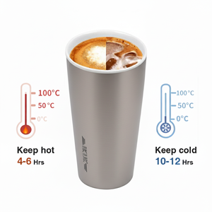 Vaso Térmico de Doble Pared de 20 oz, Acero Inoxidable SUS 304, Revestimiento de Porcelana, Deslizador Magnético Desmontable, Mantiene Bebidas Calientes/Frías de 4 a 6 Horas, Apto para Agua Hirviendo de 8 a 10 Horas, OEM - Product Image 4