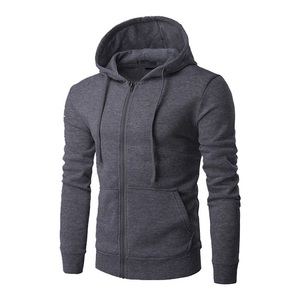 Men Fleece Plain Zip-Up Front Logo Eco-Friendly Acid Wash Winter Hoodie Custom Size Plaid Breathable Cotton - Product Image 4