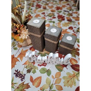 Rustic Reclaimed Wood <b>Candle</b> Holders with Twine - Wholesale from India - Product Image 2