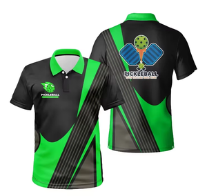 IRSA SPORTS T-shirt de sport unisexe personnalisé pour pickleball, respirant, écologique, en Spandex/Coton, à manches courtes et boutonnage - Product Image 4