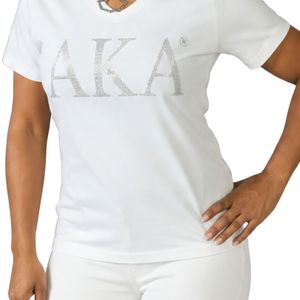 White Rhinestone Letter V Neck Tee Women Short Sleeve Cotton T Shirt Fashion Graphic <b>Top</b> Casual Summer Streetwear Apparel Daily - Product Image 6