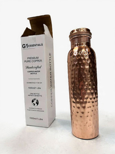 hammered <b>copper</b> <b>bottle</b> plain Direct Drinking <b>Bottle</b> for Children Portable Eco-Friendly Korean Design Large Capacity Tour - Product Image 4