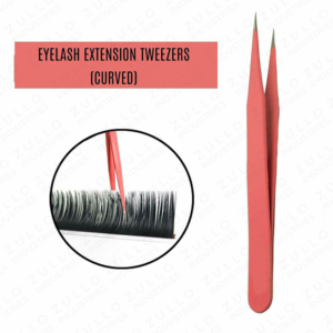 New Style Dark Pink Powder Coated Eyelash Extension Tweezers with Light Gold Tip Professional Precision Lash <b>Tool</b> - Product Image 6