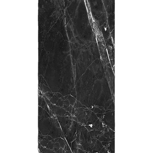 Azulejos de Cerámica Pulidos Estilo Nero Marquina para Paredes y Pisos, con Vetas Negras Profundas, Antideslizantes, Acabado Brillante, Formato Grande, Material de Construcción - Product Image 1