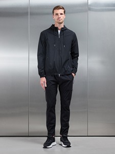 Veste coupe-vent à capuche pour homme, couleur unie, fermeture éclair, matière polyester, vêtements décontractés d'automne - Product Image 2