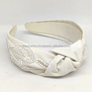 Serre-tête large et rembourré fait main en perles de rocaille, motif papillon perlé et fleurs ajustables, écologique et durable, pour femme - Product Image 6