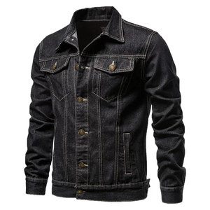 2025 Best Selling Men's Plus Size Denim Jackets High Winter Season <b>Cover</b> <b>Button</b> Breathable Customized Design Washed Jeans Style - Product Image 1