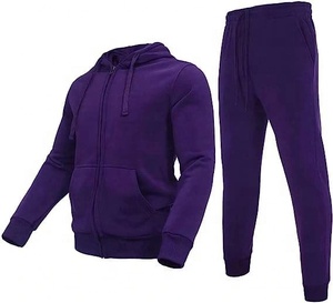 Men's Tracksuit Set Full Length Casual Wear With Drawstring Closure And Side Pockets Solid Color 100% Cotton New Arrival - Product Image 6