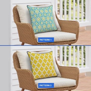 Printed Pillow Covers from Viet Nam HDT Waterproof UV Resistant Ikat <b>Throw</b> Pillow Outdoor <b>Chair</b> Protection 30 days - Product Image 3