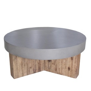 Table basse en bois et béton pour un style de vie minimaliste, produits en gros, emballage personnalisé disponible - Product Image 2