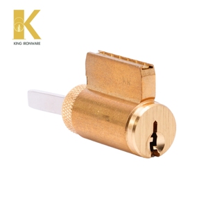 Cilindro de Cerradura de Puerta KW Keyway, Latón Personalizado de 32 mm, Latón Satinado, Longitud del Cilindro Ajustable - Product Image 5
