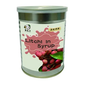 Temperatura ambiente Instant Lychee Pulp Can Tin 900G