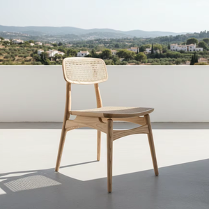 Chaise de salle à manger d'extérieur Raku, résistante aux intempéries, en teck massif, meubles de jardin, chaise de salle à manger en bois pour usage commercial - Product Image 1