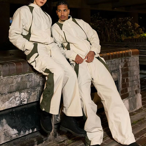 Hot Sale Men's Windbreaker Tracksuit Lightweight <b>Zip</b> <b>Up</b> <b>Jacket</b> And Elastic Jogger Pants Set Custom OEM - Product Image 5