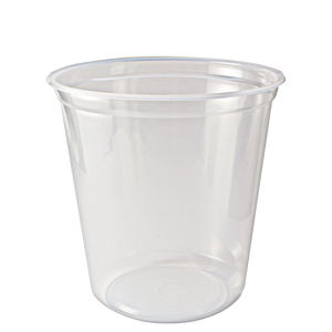 Clear Round Plastic Deli Cup With Lid 24 Oz Disposable <b>Takeaway</b> <b>Container</b> Microwave Safe - Product Image 3