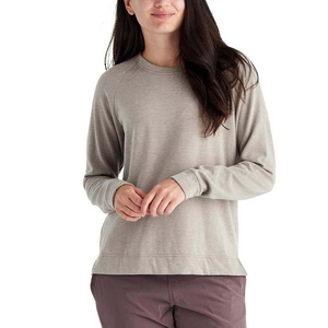 Suéter de Punto de Manga Larga con Cuello Redondo y Color Sólido para Mujer, Informal, Transpirable, de Algodón y Fibra de Bambú, para Otoño - Product Image 1