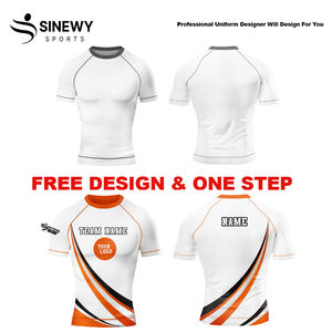 Rashguard unisexe entièrement personnalisable, designs écologiques, UPF50, antibactérien, séchage rapide, manches courtes, tissu 220g, confortable - Product Image 5