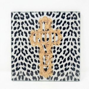 High Demand Customizable <b>Square</b> Cheetah Print Eyelash Tiles Eco-Friendly Durable Acrylic Plastic Personalized Eyelash <b>Tools</b> - Product Image 5