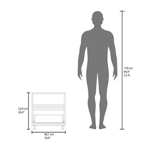 Alsen 1-Drawer Nightstand with 4 Wheels and 1 <b>Shelf</b> Nightstands Product Category - Product Image 4