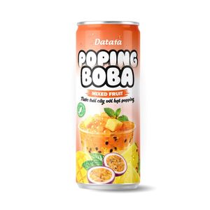 <b>Soft</b> <b>Drink</b> Trending Popping Boba with Blueberry/ Mixed fruit/Peach Flavors OEM/ODM Can 330ml - Product Image 5