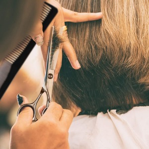 Ciseaux professionnels en acier inoxydable pour la coupe des cheveux, avec manche rose, pour usage en salon, pour droitiers, lame 440C, pointe acérée - Product Image 4
