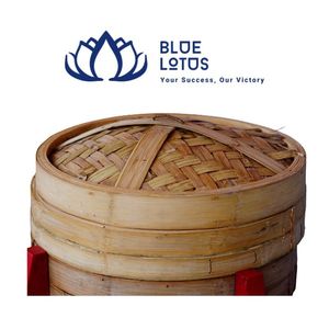 Panier vapeur alimentaire en bambou à 2 couches, couvercle en acier inoxydable avec insert en verre, ustensile de cuisson vapeur sûr pour gaz – NOUVEAU PRODUIT PHARE - Product Image 1