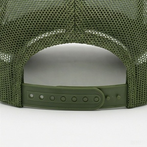 Green 6-Panel Trucker Cap Mesh Fabric Adjustable Brim Unisex Casual <b>Hat</b> Spring <b>Summer</b> Style - Product Image 6