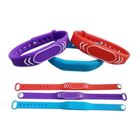 Bracelet RFID en silicone réutilisable Goldbridge 13,56 MHz 125 kHz 1k pour contrôle d'accès festival, bracelet RFID ajustable