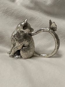 Elegant Animal Shape Metal Cat <b>Table</b> Centerpiece For Home Decoration With Stylish Designer Decorative Finish - Product Image 6