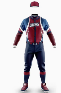 Ensemble uniforme de baseball Dingers pour hommes, maillot sublimé à manches longues, pantalon avec fermeture à boucle, tissu polyester respirant, coupe athlétique - Product Image 2