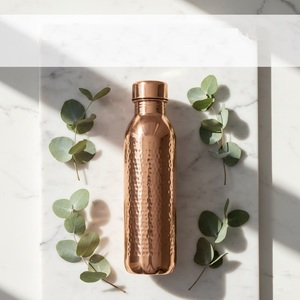 Fashion-Forward Pure Copper <b>Water</b> <b>Container</b> for Daily Wellness Drinkware with Artistic Exterior - Product Image 3