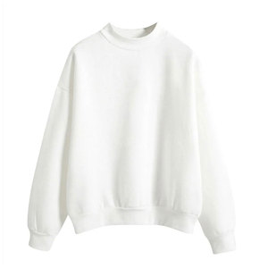 Sudadera Blanca de Cuello Redondo para Hombre, Color Sólido, Informal, Tejido de Rizo Francés, para Otoño - Product Image 2