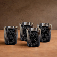 Verres à shot en corne de buffle naturelle faits à la main, style viking, rustiques, médiévaux, pour bar, cadeau unique pour moi