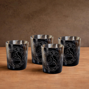 Vasos de Chupito de Cuerno Vikingo Hechos a Mano, Tazas de Beber de Cuerno de Búfalo Natural, Artículos de Bar Medievales Rústicos, Regalo Único de Bebidas Vikingas para Mí - Product Image 3