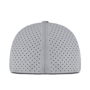 Gray 6-Panel Snapback <b>Cap</b> With Mesh Eyelets Adjustable Fit Unisex Casual Hat Spring Summer Breathable Polyester Baseball <b>Cap</b> - Product Image 4