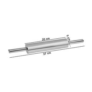 Heavy Duty Stainless Steel <b>Rolling</b> <b>Pin</b> Medium 6.5 cm Diameter Dough Roller Baking Tool Kitchen Durable Reusable - Product Image 1