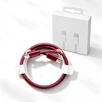 Kabel USB C ke C Pengisian Cepat Konduktor Tembaga Murni Pelindung Anyaman Nilon Tahan Lama 2M untuk Laptop Jam Tangan Pintar Printer