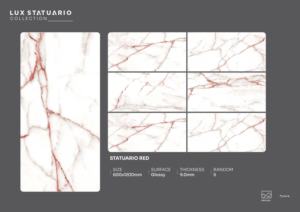 Carreaux de porcelaine brillants de qualité export, format 600x1200, grand format, pour sols et murs, décoration intérieure moderne - Product Image 3