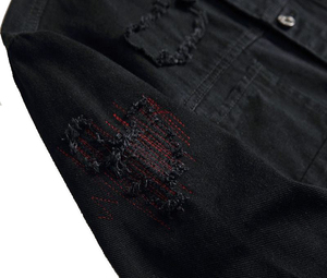 เสื้อแจ็คเก็ตยีนส์บอมเบอร์ผู้ชายจาก LUXE ATTIRE INDUSTRY คอลเลคชั่นขายส่ง ราคาประหยัด ทรงทันสมัย ผ้าทนทาน สไตล์วินเทจ - Product Image 4