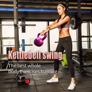 Set de Kettlebells Recubiertos de Vinilo de 10 lb para Mujeres, Entrenamiento de Fuerza en Casa, Pesas para Ejercicio en Casa - Product Image 4