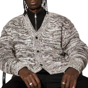 New Arrival Winter Fine Gauge Knit Regular Fit Button <b>Men</b> <b>Cardigan</b> <b>Long</b> Sleeve Wool Liner Plain Color V Neck Rib Everyday Casual - Product Image 4