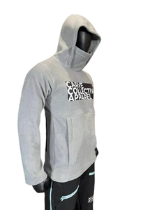 เสื้อฮู้ดสกีฤดูหนาวแบบมีโลโก้สั่งทำพิเศษ - เสื้อแจ็คเก็ตผ้าฟลีซโพลาร์แบบซอฟต์เชลล์ ปิดด้วยซิป กันน้ำ 10,000 มม. กันลม กันรังสียูวี สำหรับเล่นสกี - Product Image 3