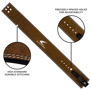 Soporte Lumbar Transpirable de Cuero Vacuno Sublimado Personalizado con Hebilla de Palanca de Alta Resistencia para Levantamiento de Pesas, Fabricante OEM ODM - Product Image 6