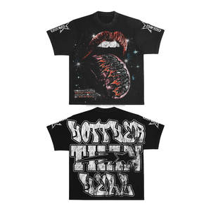 Camiseta personalizada de streetwear para hombre, cuello redondo, manga corta, corte holgado, algodón, informal, básica, para hombre - Product Image 3